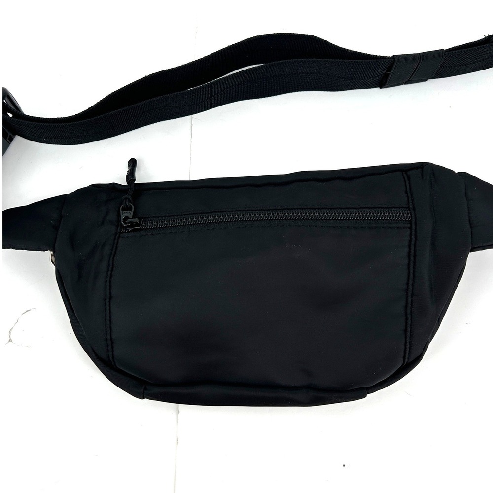The Foldie Belt Bag Unisex Black RFID Safe Sling Bag Travel Crossbody - Picture 3 of 4